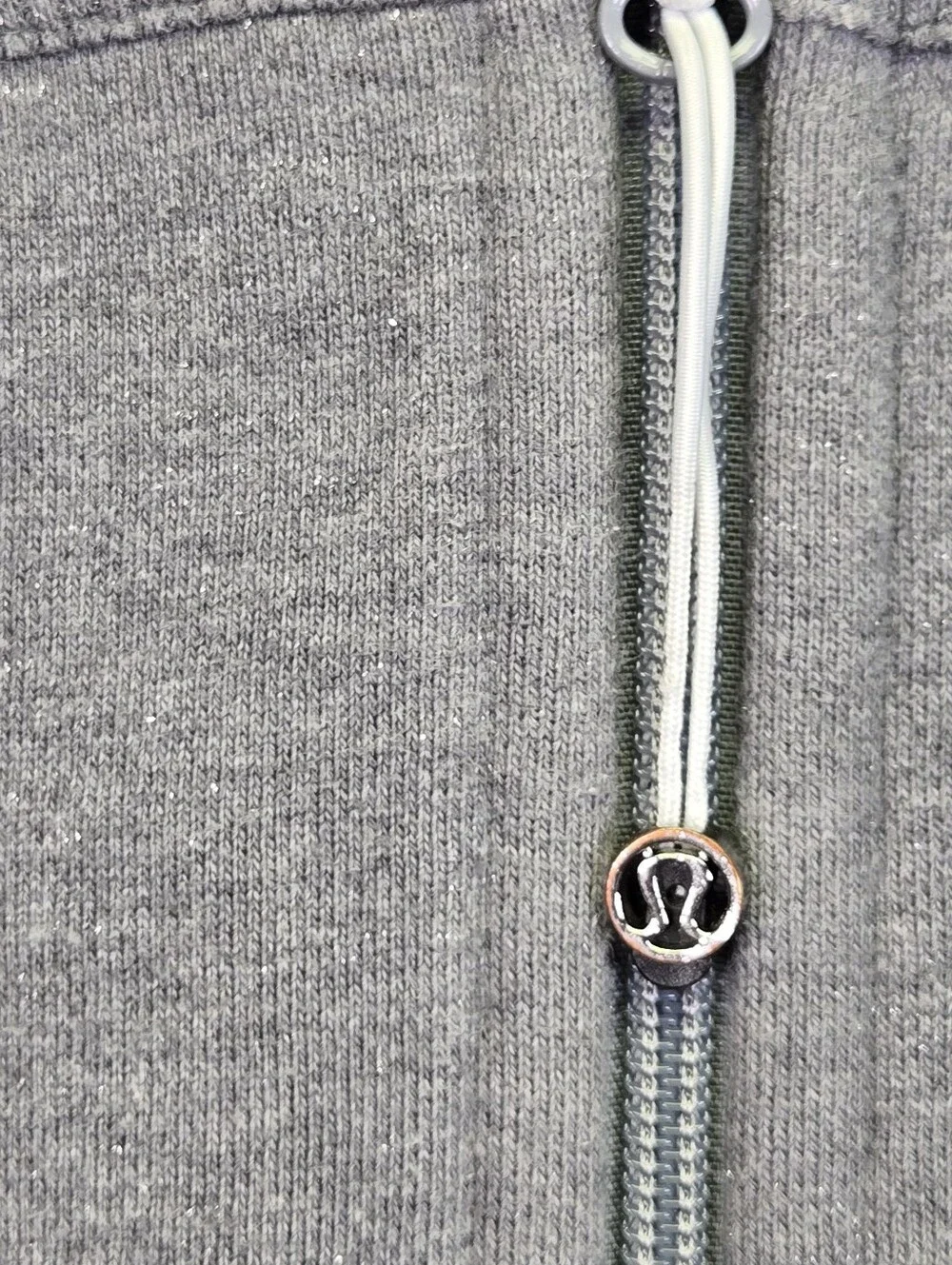 Lululemon Scuba Jacket Full Zip Hoodie Size 8 Grey Sparkle